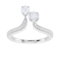 Toi et Moi Pear Diamond Ring