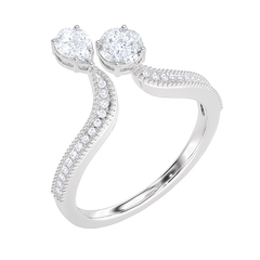 Toi et Moi Pear Diamond Ring