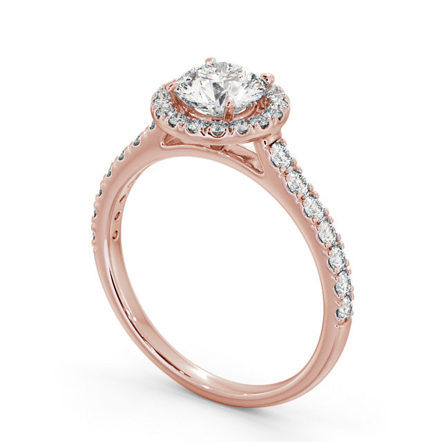 Diletta Halo Engagement Ring Round Diamond in 18K White Gold