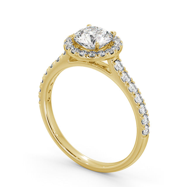 Diletta Halo Engagement Ring Round Diamond in 18K White Gold