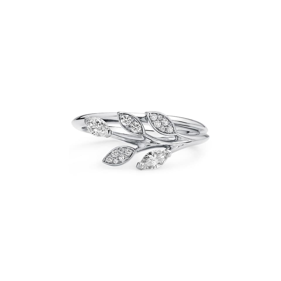 Diamond Vine Ring in Platinum